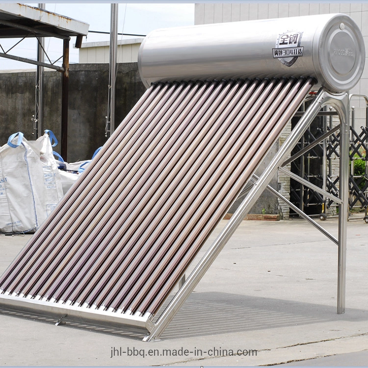 Non Pressurized Solar Water Heater with Flat Plate Solar Collector 300L SS304 -2b Water Tanker and Aluminum Alloy Corrosion Proof Support Rack