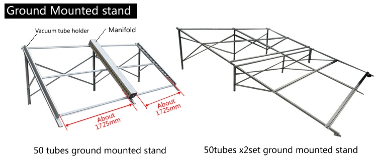 Commercial Vacuum Tube Solar Collector with Vertical or Horizontal Mounted