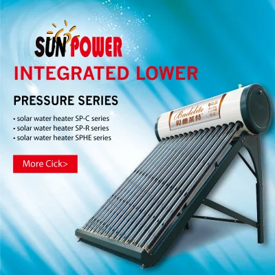 Calentador de agua solar compacto de baja presión de los tubos de vacío del precio atractivo de la fuente de la fábrica